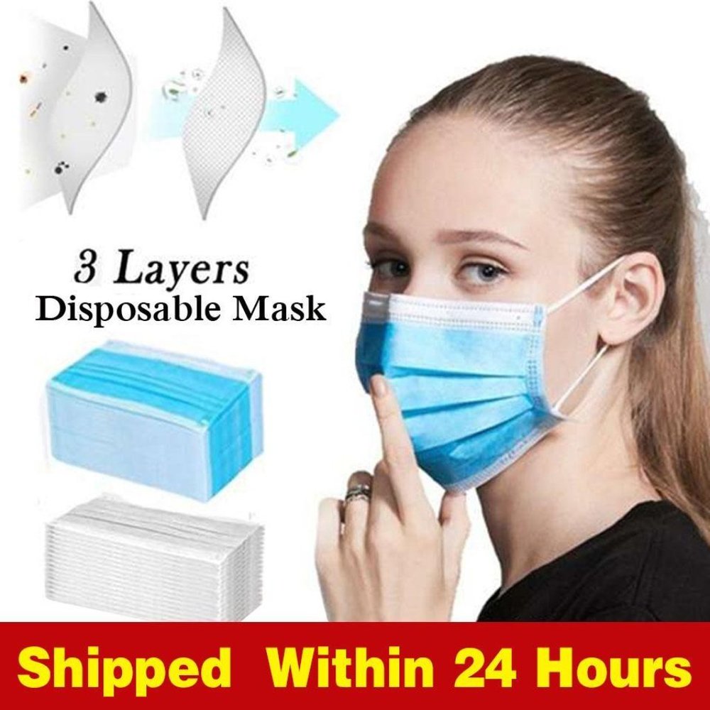 Face Mask 3 Layer Ear-loop Dust Mouth Masks Cover